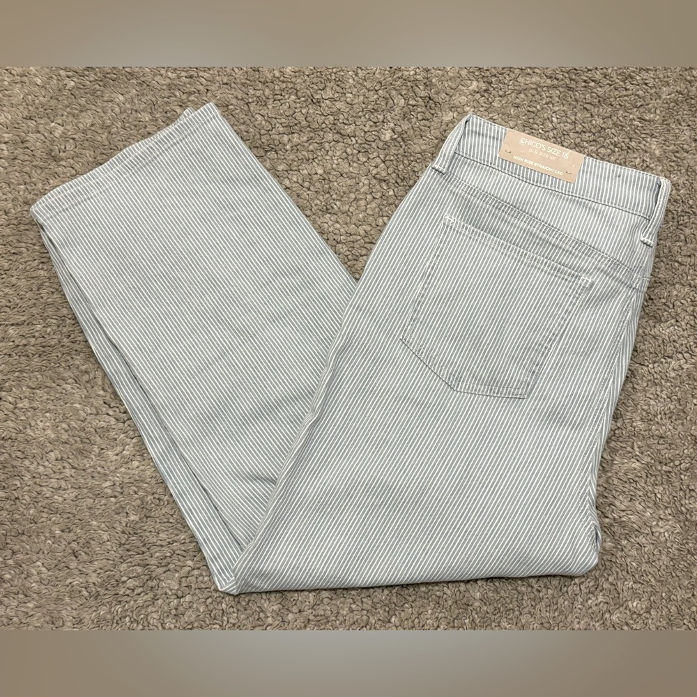 NWT Chico’s High-Rise Straight-Leg Crops Size 10 - Picture 4 of 9